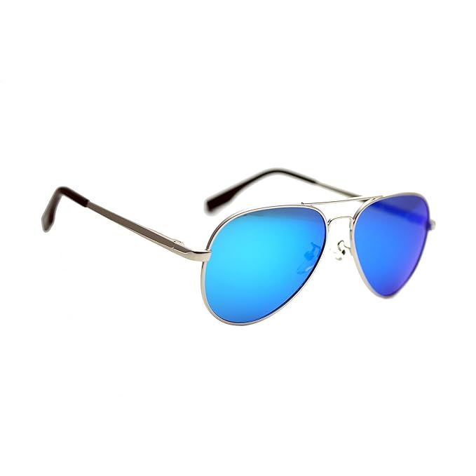Zacway Small Aviator Metal Spring Hinges Polarized Sunglasses for Men Women UV400 52mm | Amazon (US)