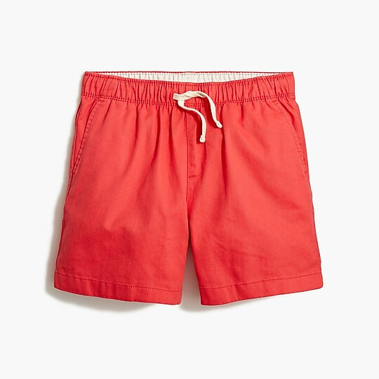 Boys' drawstring twill dock short | J.Crew Factory