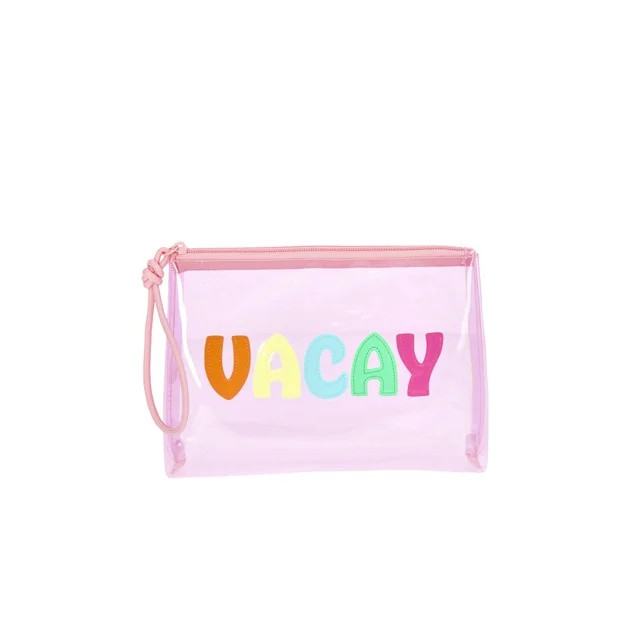 No Boundaries Women's Graphic Beach Pouch,Pink | Walmart (US)