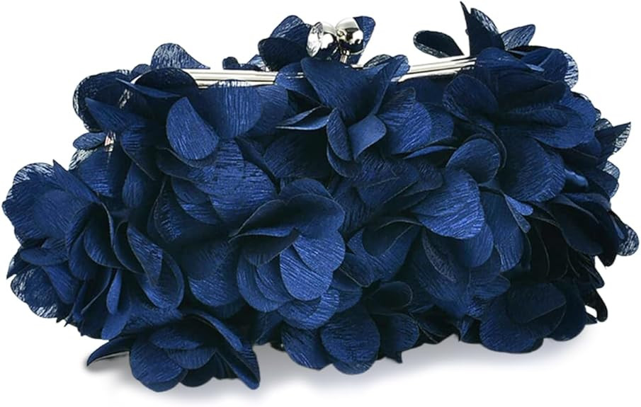 Women Elegant Evening Purse, Small Floral Clutch Bag with Detachable Chain for Wedding, Party, Pr... | Amazon (US)