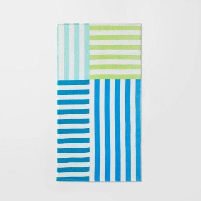 Striped Beach Towel Blue - Sun Squad™ | Target