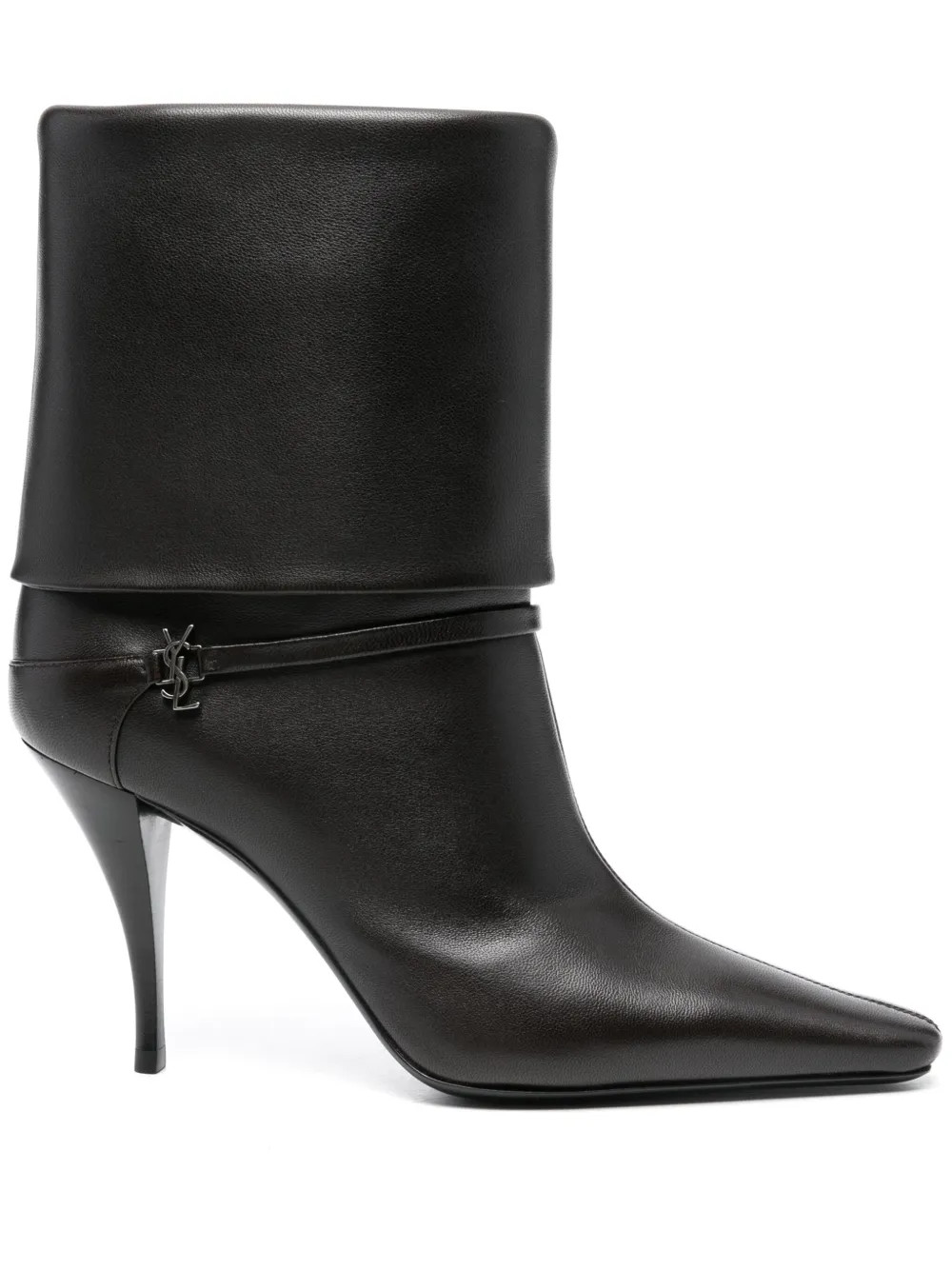 Saint Laurent85mm folded boots | Farfetch Global