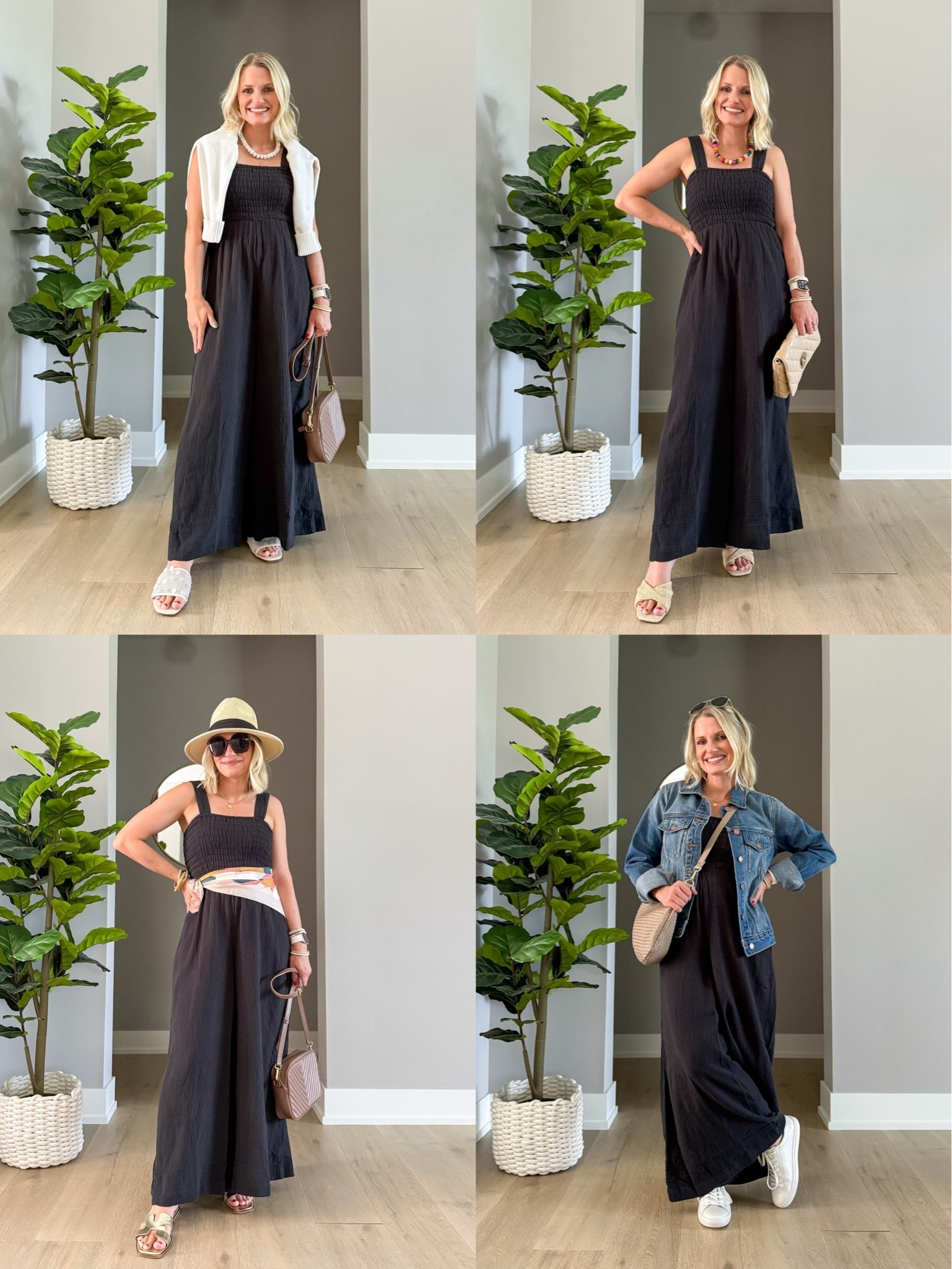4 ways to wear a black jumpsuit!

#LTKootd #LTKOver40 #LTKPetite