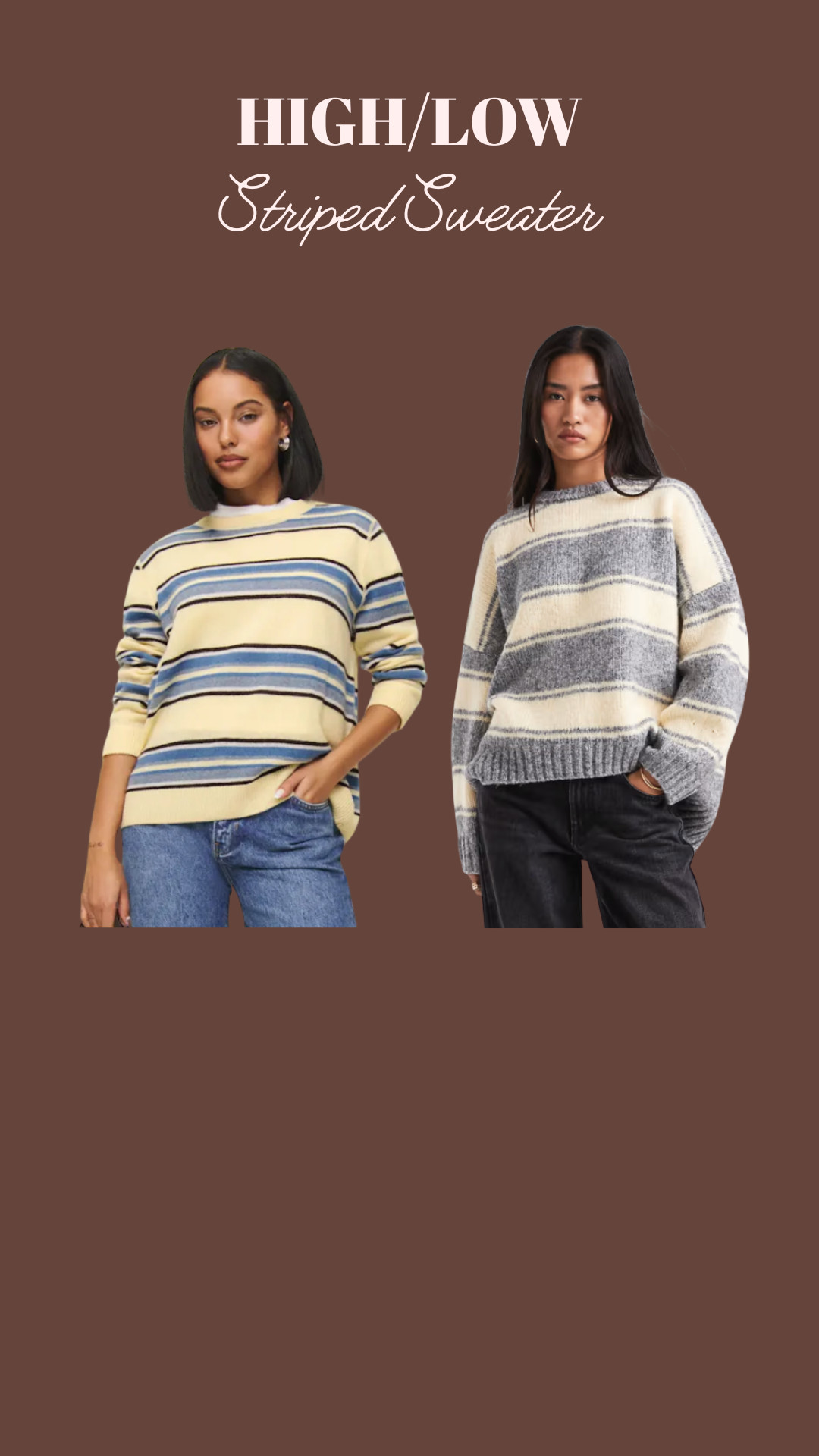Striped sweaters for fall - both high (Reformation) and low (Asos) budget options! 

 #LTKFallSale #LTKSeasonal