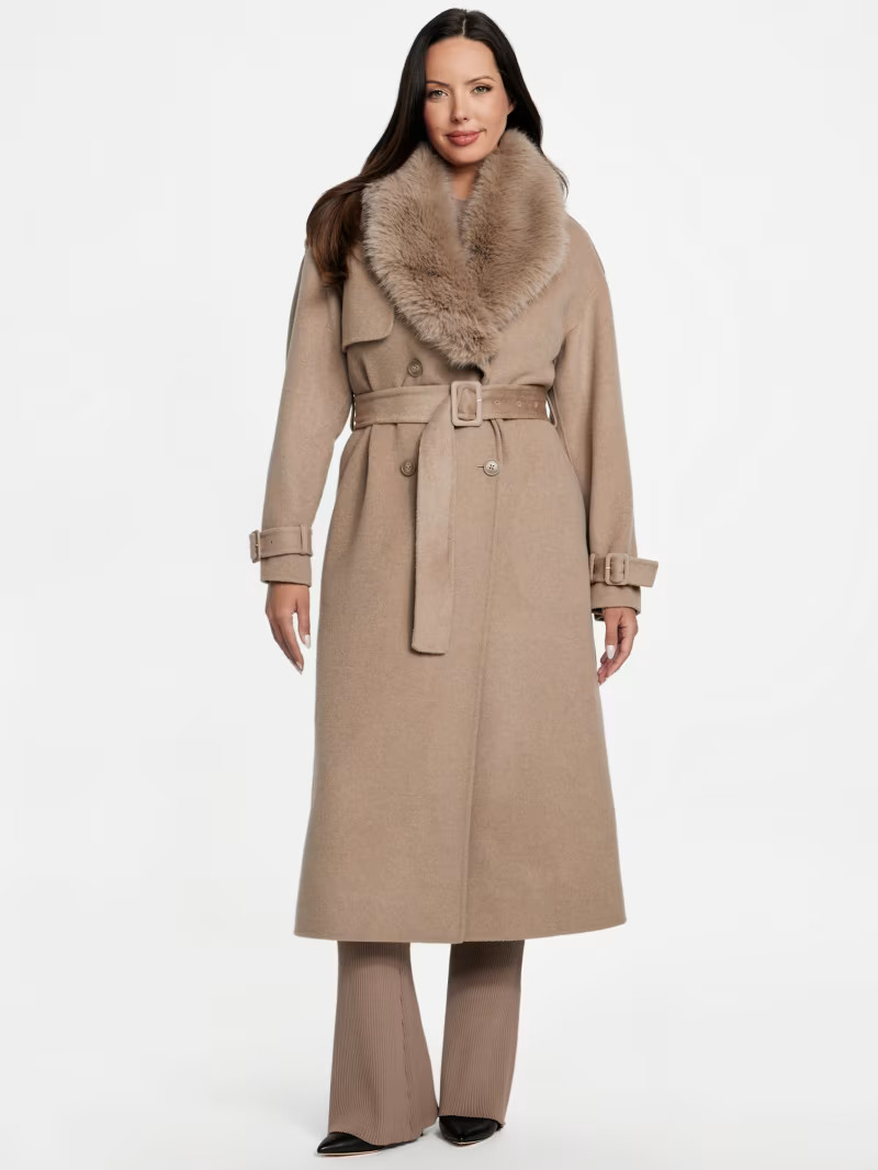 Ella Double-Breasted Coat | GUESS® Official Website | Guess (US)