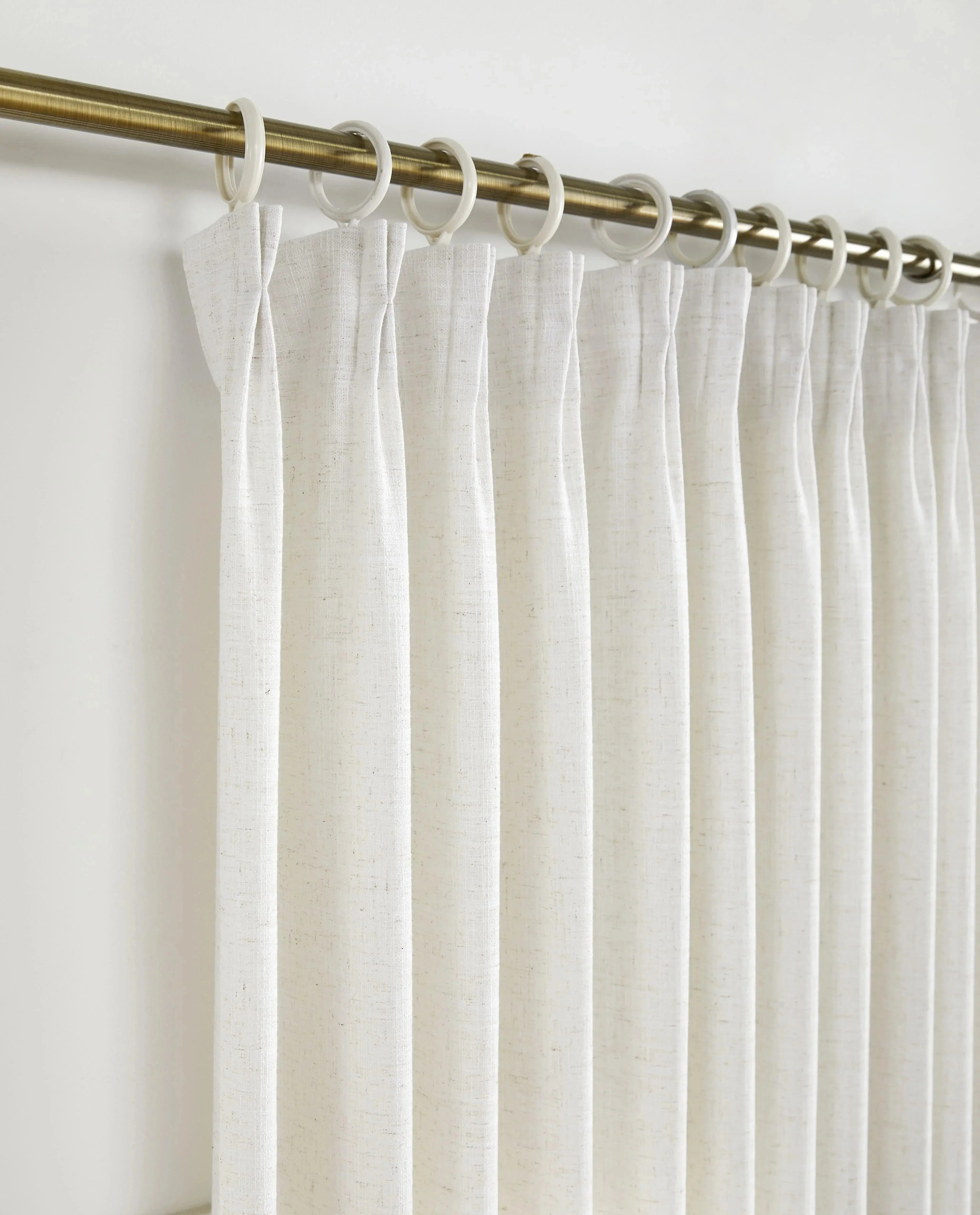 Florence Linen Pinch Pleat Curtains for Living Room | LuxDrape
