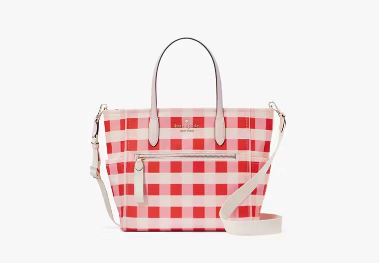 Chelsea Gingham Medium Satchel | Kate Spade Outlet