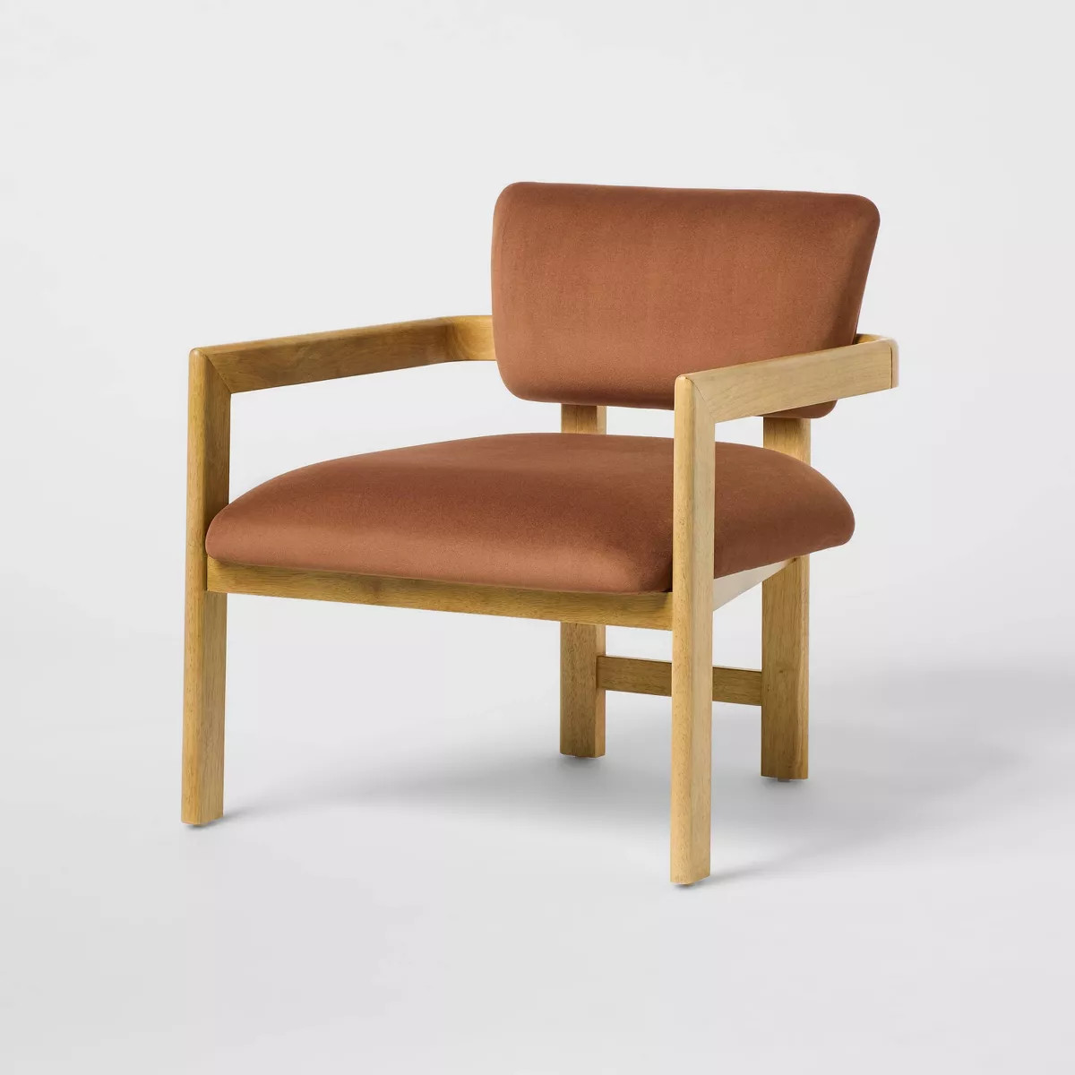 High Gloss Oak Accent Chair Rust - Threshold™ designed with Studio McGee | Target