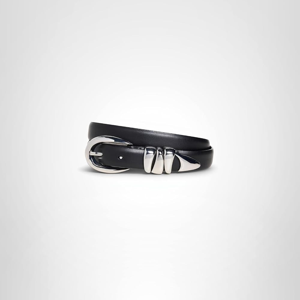 Madewell Women's Chunky Metal Leather Belt | Amazon (US)
