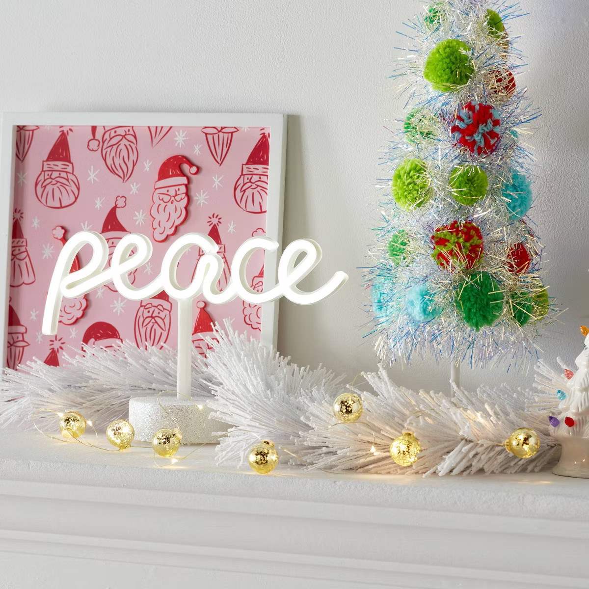 30ct LED Faux Mercury Glass Christmas Indoor Globe String Lights Warm White Gold Wire - Wondersho... | Target