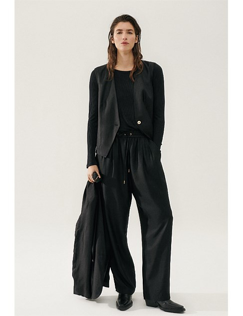 Silk Laundry Twill Slouch Pants Black | David Jones | David Jones (Australia & New Zealand)