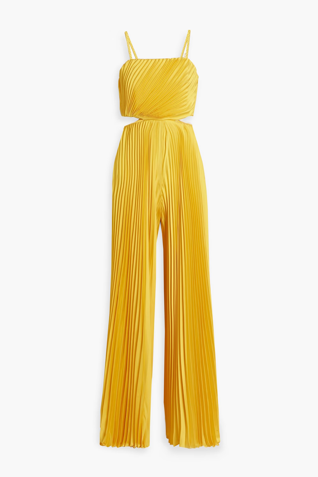 Powell pleated cutout satin wide-leg jumpsuit | The Outnet (US and CA)