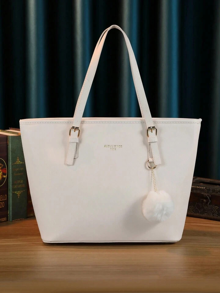 Solid Color Minimalist Large Capacity Handheld Tote Bag, Trendy Tote Bags For Ladies | SHEIN