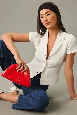 Maeve Crinkle Button-Front Top | Anthropologie (US)