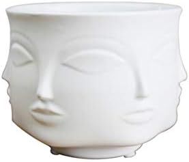 Head Face Vase, Ceramic Vase Plant Pot Modern Ceramic Vase Home Decoration Succulent Cactus Indoo... | Amazon (CA)