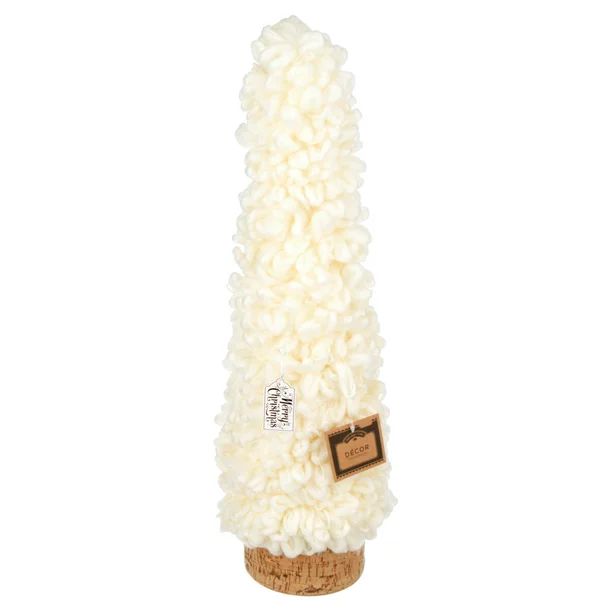 Holiday Time White Yarn Tree Christmas Tabletop Decoration, 21" - Walmart.com | Walmart (US)