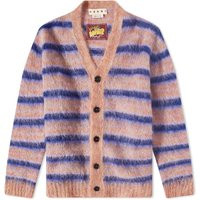 Marni Men's Mohair Stripe Cardigan in Apricot, Size Small | END. Clothing | End Clothing (US & RoW)