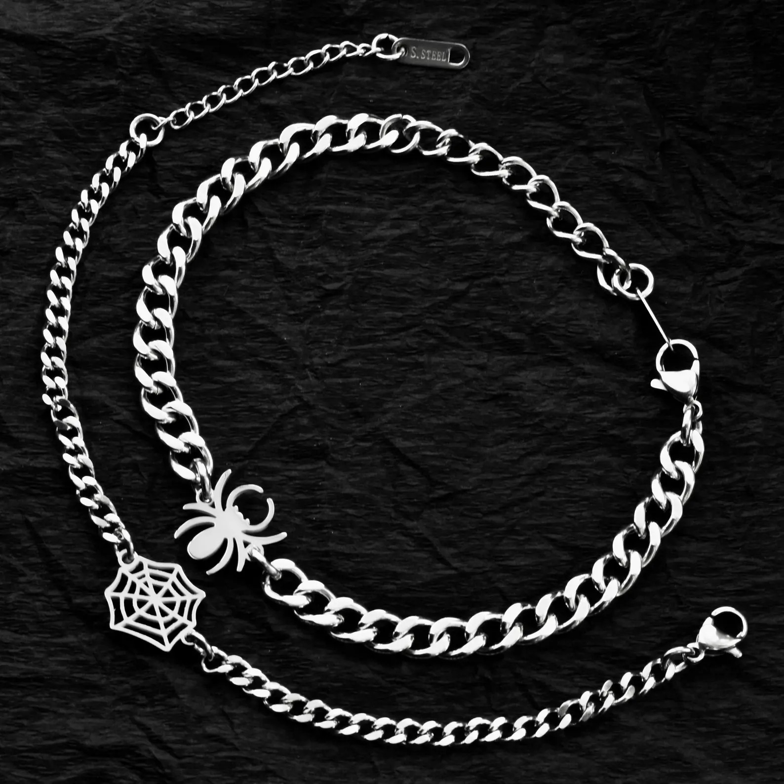 Couple Bracelets with Spider Web charms, Matching Cobweb Magnetic Bracelet, His and Hers Bracelet... | Etsy (Global)