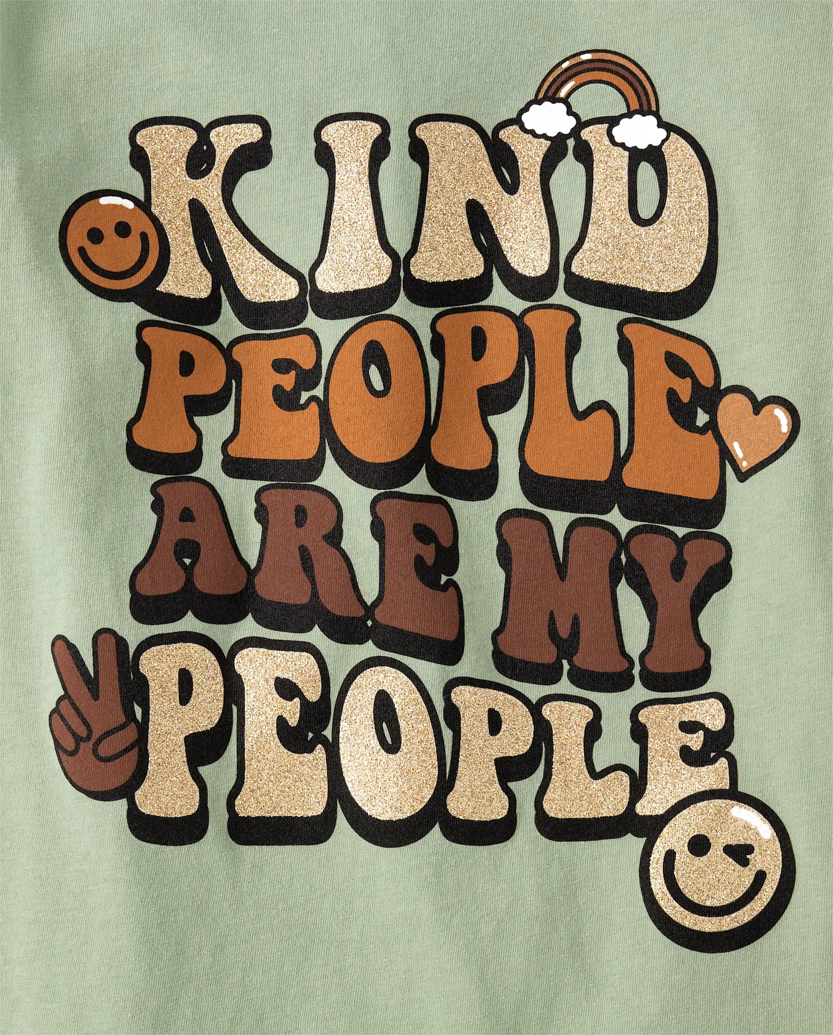 Girls Kind People Graphic Tee - soft fern | The Children's Place