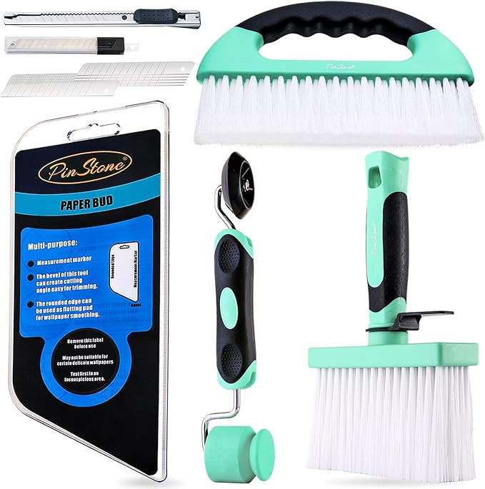 15pcs Wallpaper Tools with Flat and Corner Seam Roller, 4-in-1 Pro Squeegee and Smoothing Paste G... | Amazon (US)