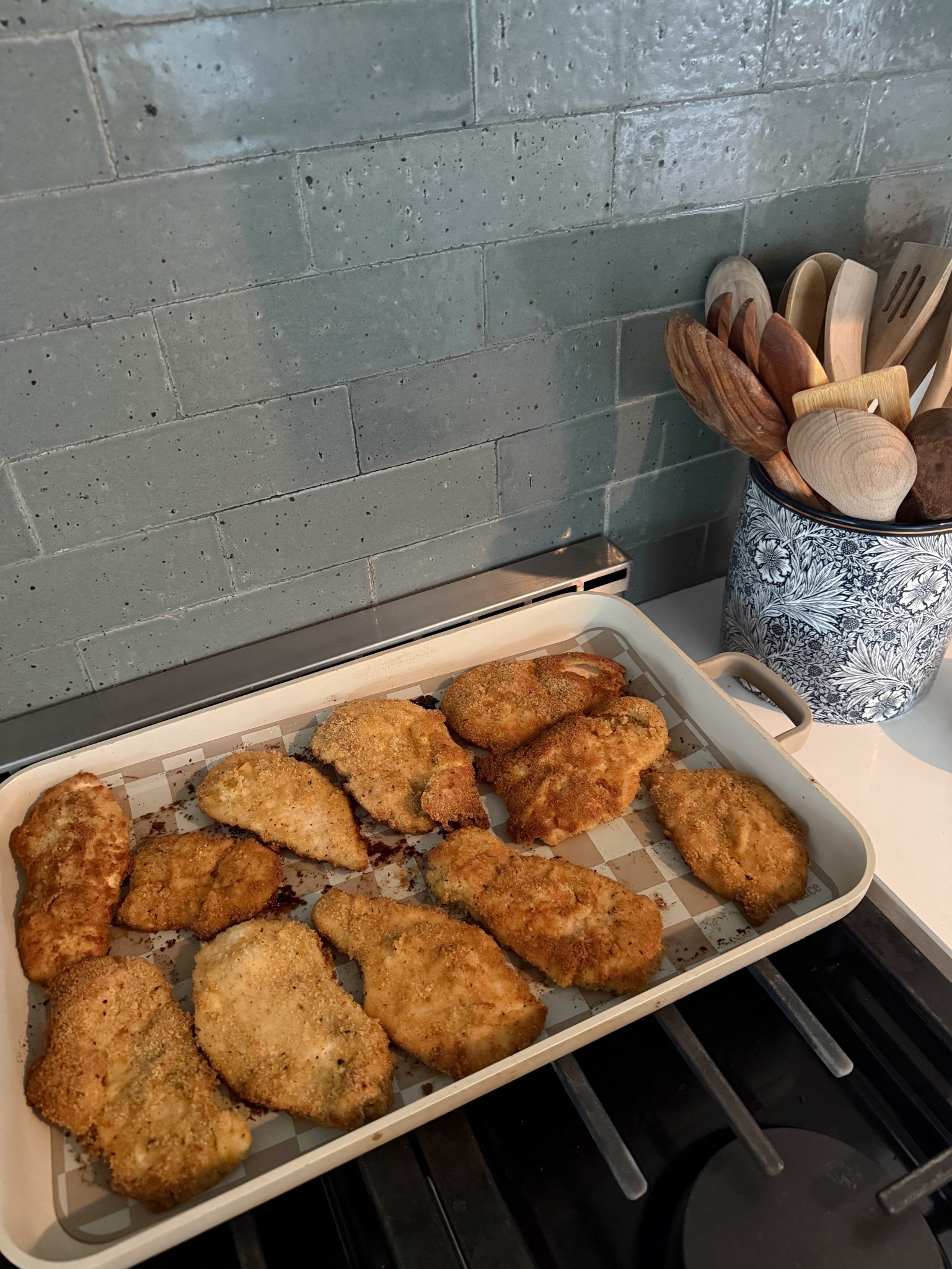 We use this griddle pan every single day for everything from chicken and fish, to pancakes. Truly the best!! Perfect for oven and stovetop. On sale right now in all colors!! 

#LTKSaleAlert #LTKHome #LTKKids