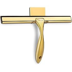 HIWARE All-Purpose Shower Squeegee for Shower Doors, Bathroom, Window and Car Glass - Brass, Stai... | Amazon (US)