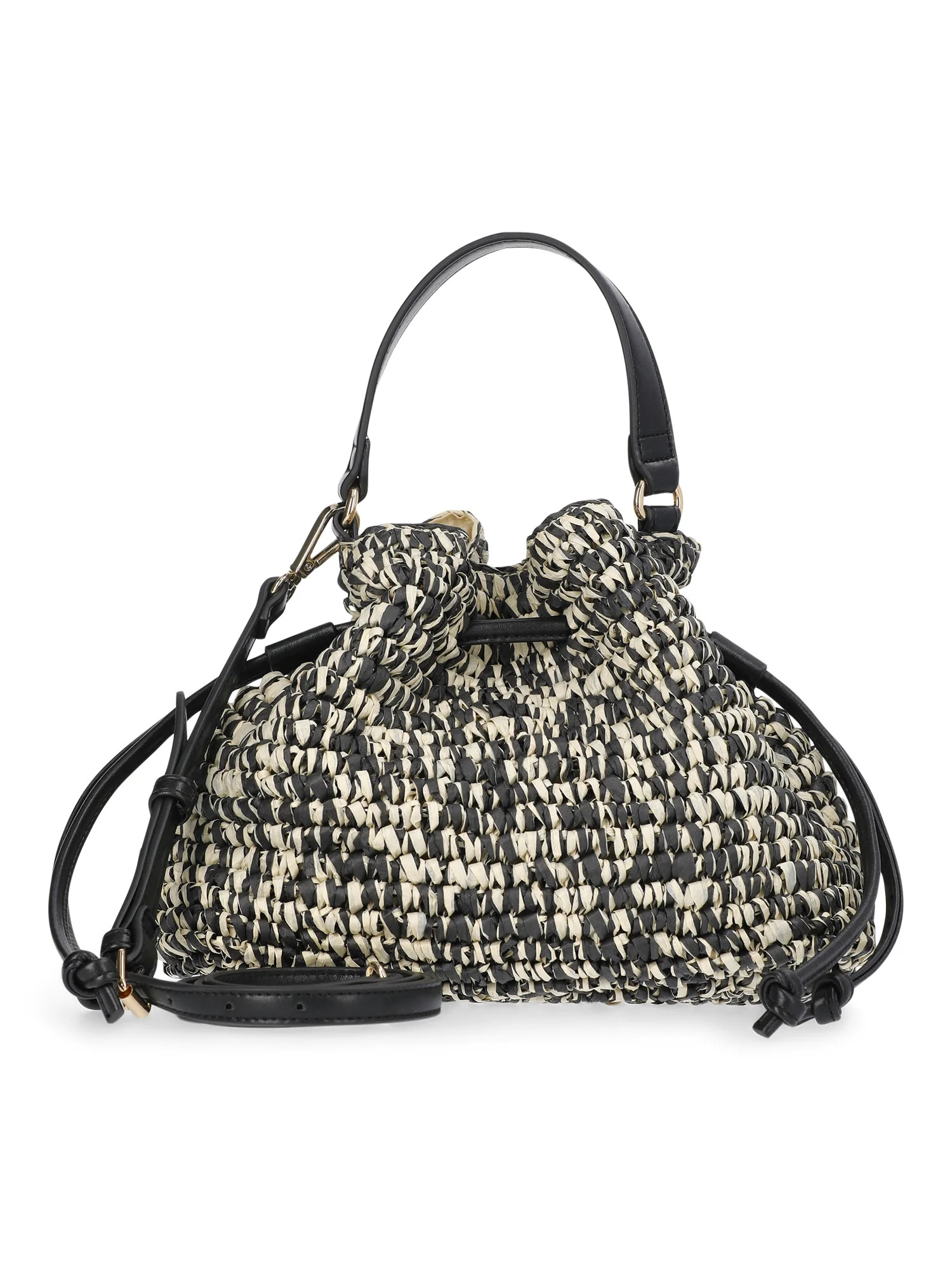 Time and Tru Women's Marled Bucket Bag, Black | Walmart (US)