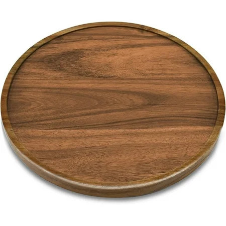 10" Acacia Wood Lazy Susan Organizer Kitchen Turntable for Cabinet Pantry Table Organization | Walmart (US)