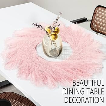 Hananona Artificial Pampas Wreath, 26" Pink Faux Pampas Decor for Boho Style Weding, Spring Wreat... | Amazon (US)