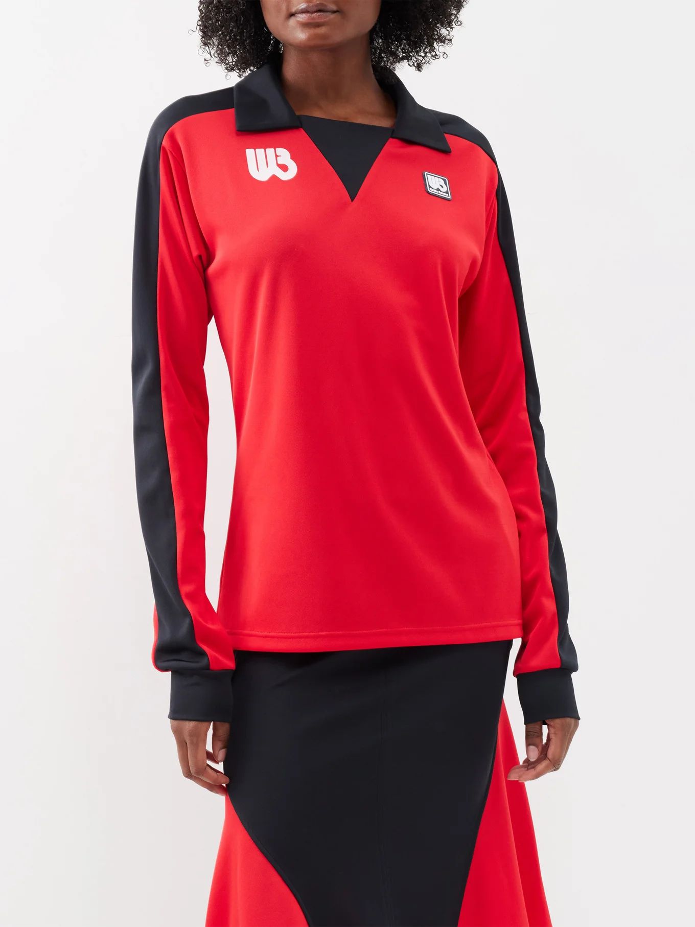Logo-plaque striped jersey long-sleeved top | Wales Bonner | Matches (UK)