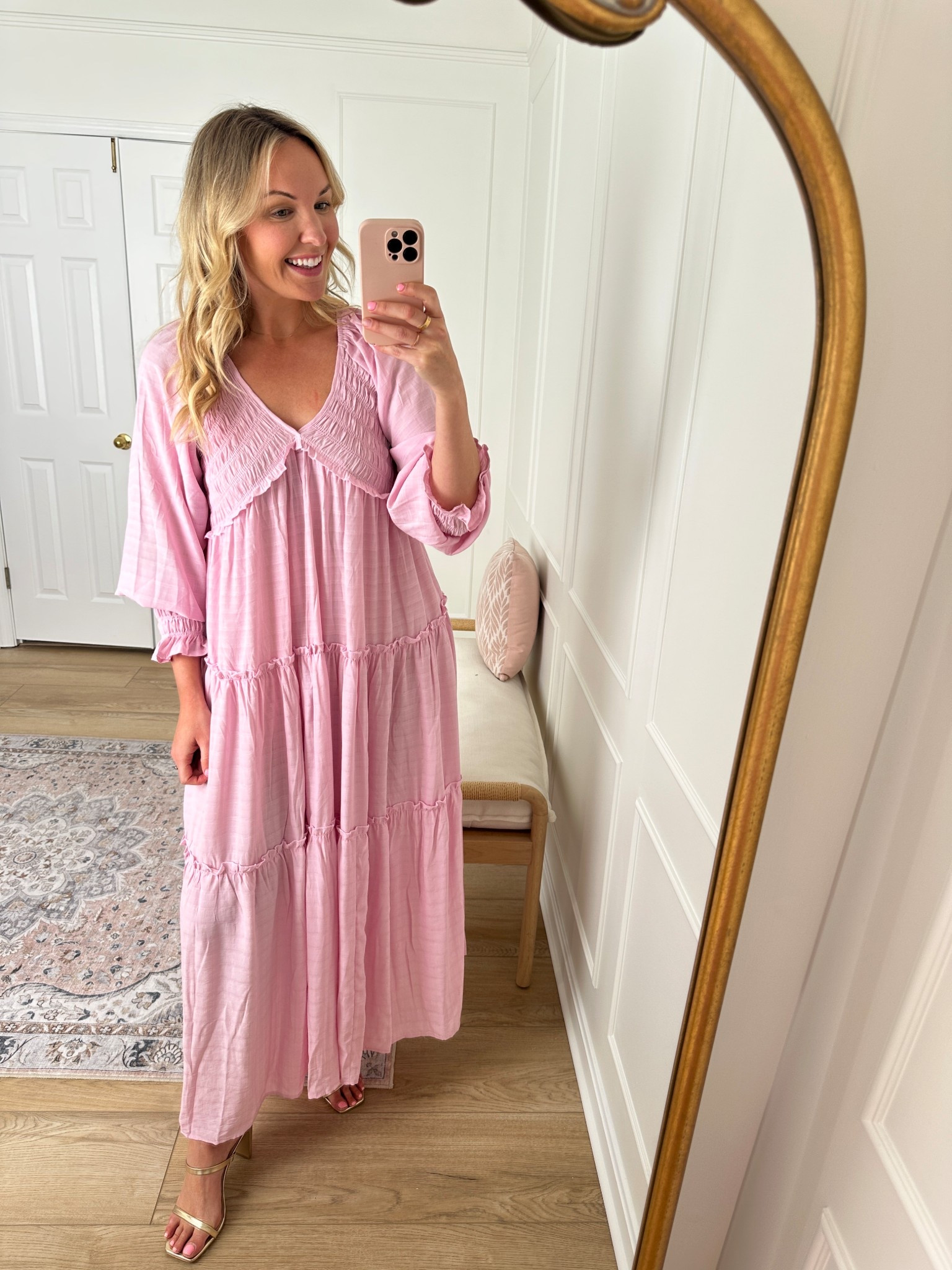 I’ve shared this dress before in multiple colors but I’ve never had the pink! Such a great Easter dress or spring family photos dress! Has long sleeves - wearing a med 

#LTKSeasonal #LTKMidsize #LTKFindsUnder50