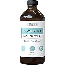 JUST Ingredients Cool Mint Remineralizing Mouthwash | Hydroxyapatite & Colloidal Silver Formula | Alcohol-Free | Fluoride-Free Mouth Rinse | Amazon (US)