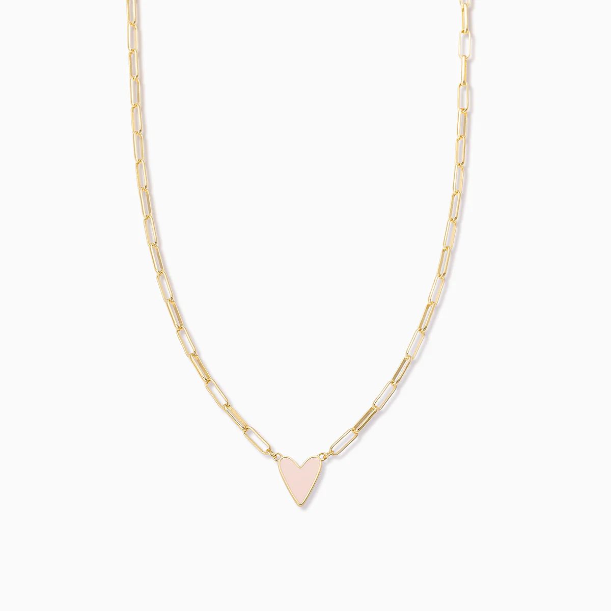 Off White Enamel Heart Necklace | Uncommon James