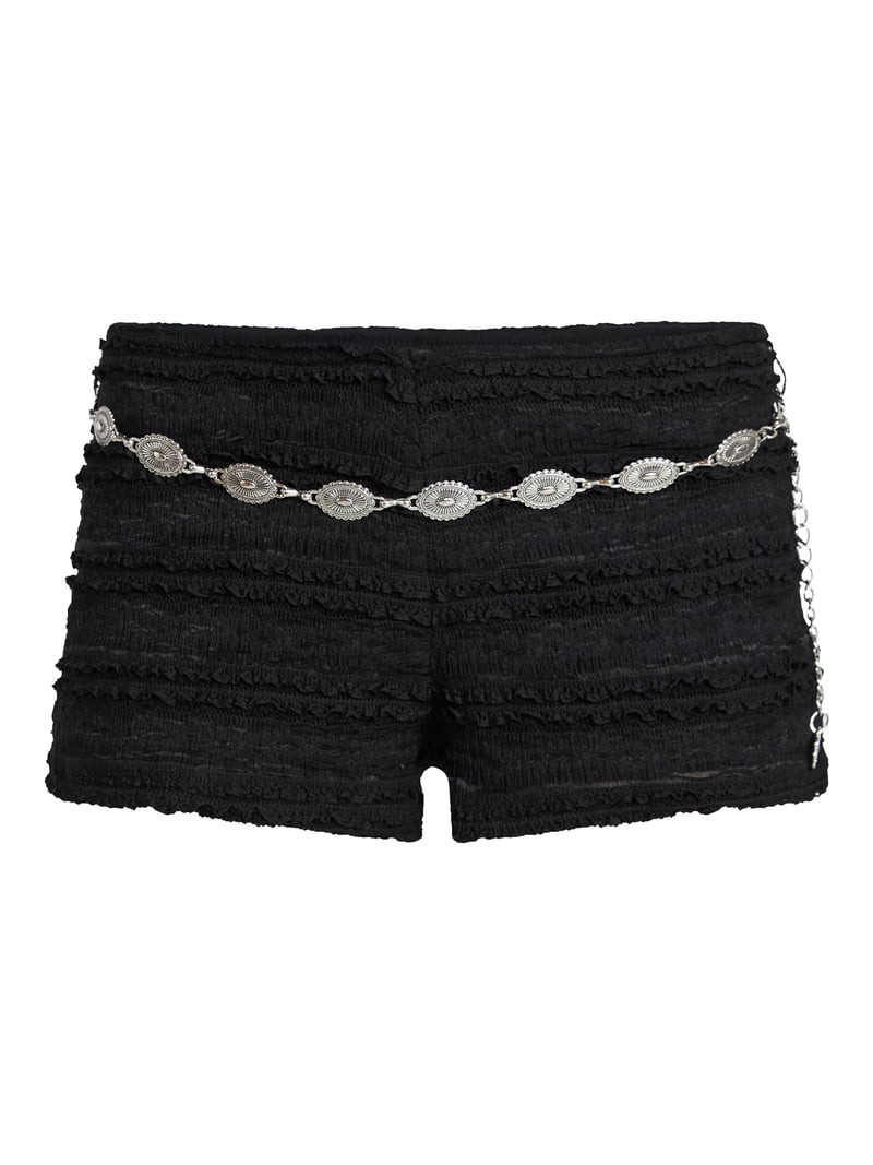 No Boundaries' Belted Ruffle Bloomer Shorts, 2.5" Inseam, Women's XXS-XXL | Walmart (US)