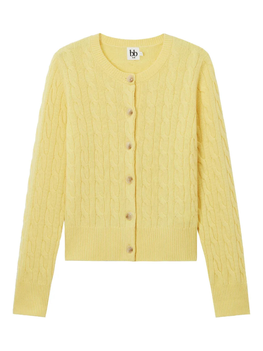 b+ab cable-knit buttoned cardigan - Yellow | Farfetch Global