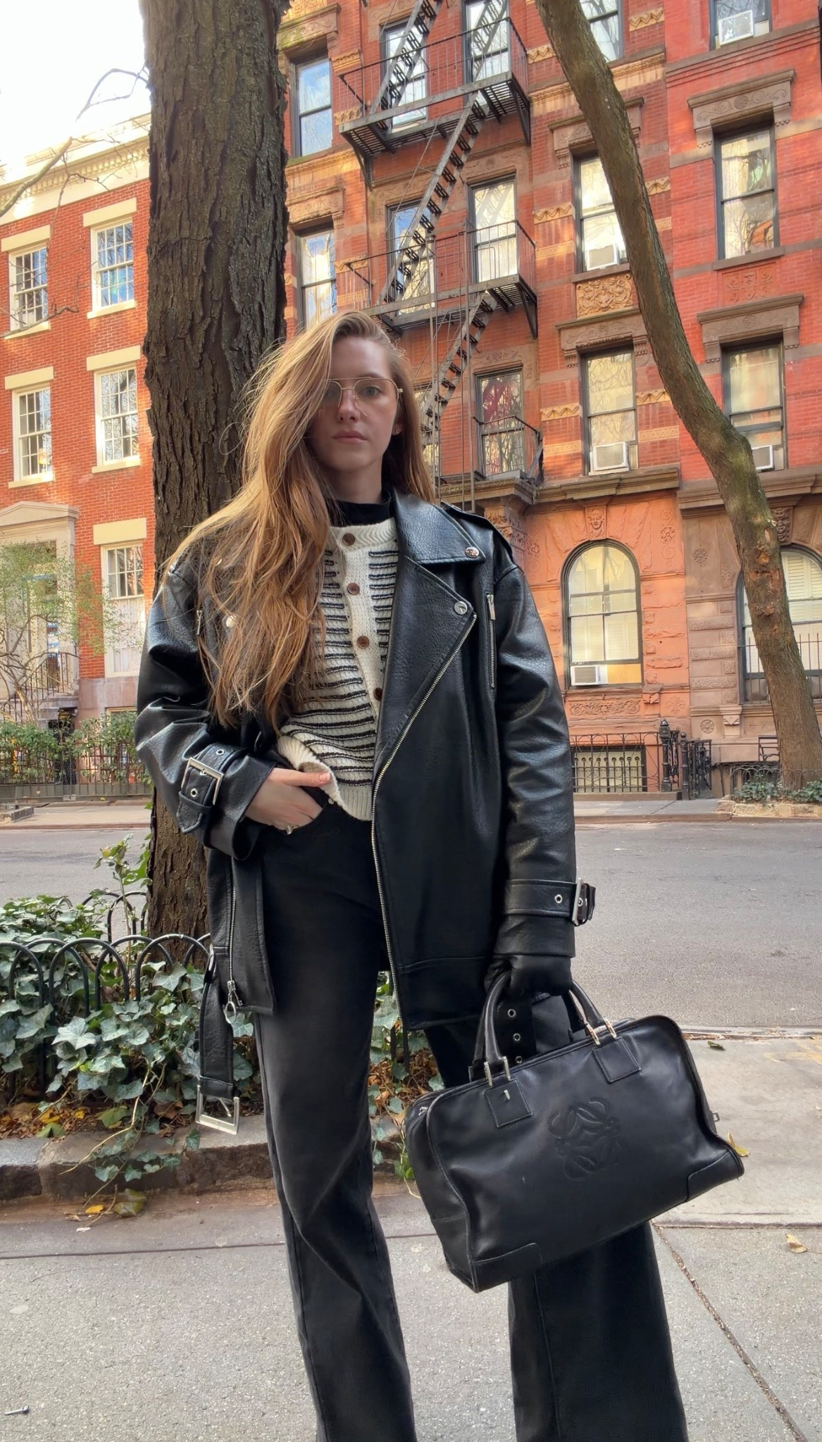 The perfect leather jacket for a casual day in NYC running errands!! 

#LTKootd #LTKSeasonal