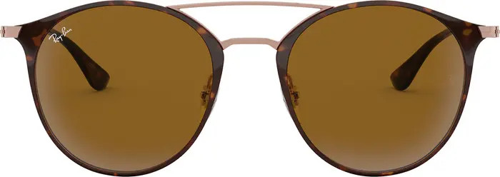 Highstreet 52mm Round Brow Bar Sunglasses | Nordstrom Rack