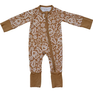 Mebie Baby Gingerbread Bamboo Zipper – Matching Family Holiday | Mebie Baby