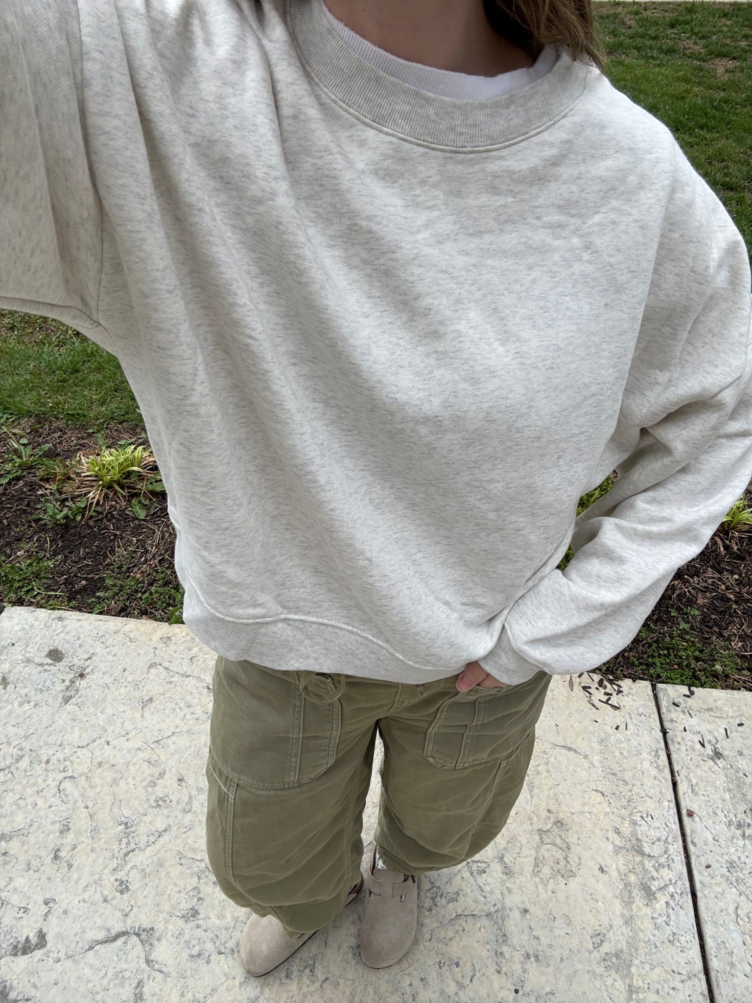 sized up in sweatshirt for a more oversized fit and barrel pants tts! a comfy favorite to repeat, pants restocked!

Spring outfit, mom outfit 

#LTKootd #LTKmomlife