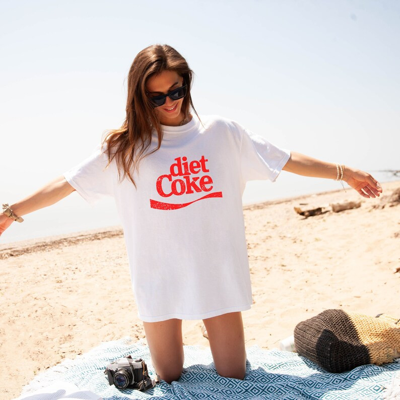 Vintage Diet Coke Tshirt Coca Cola Gifts Diet Soda Pop Shirt Cute Oversized Tee for Women Present... | Etsy (US)