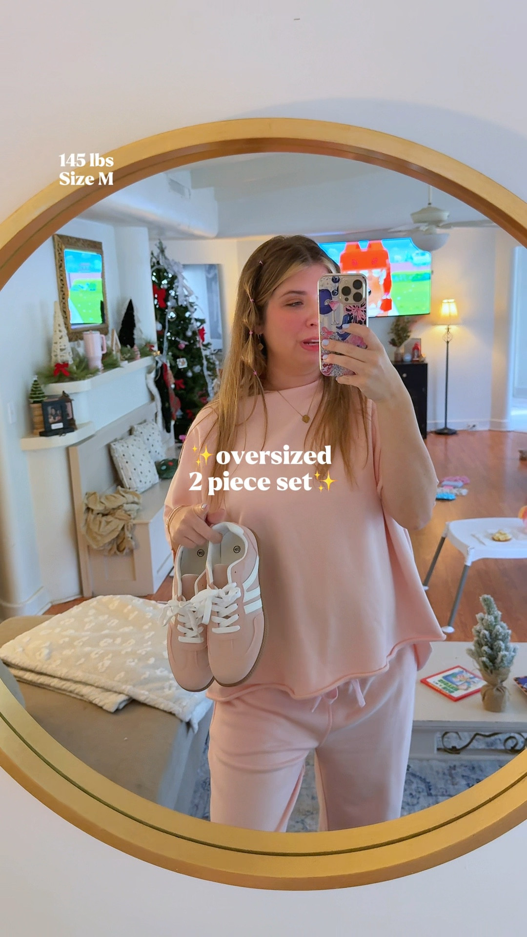 Oversized 2 piece set favorite for winter 🩷🌸🎀  
I’m 145 lbs, 5’5” and wearing a medium!! 

Winter fashion, womens style, womens outfit, outfit inspo, two piece set, loungewear, LTK ootd, LTK GRWM, LTK mom life, Amazon fashion 

#ltkmomlife #ltkootd #ltkstyletip

#LTKSaleAlert #LTKootd #LTKStyleTip