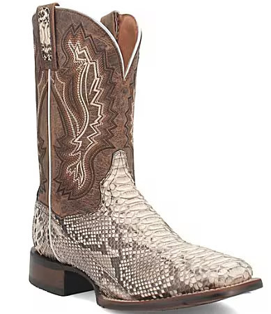 Dan Post Men's Brutus 11 Python Snake Square Toe Western Boots - 7.5 | Dillard's