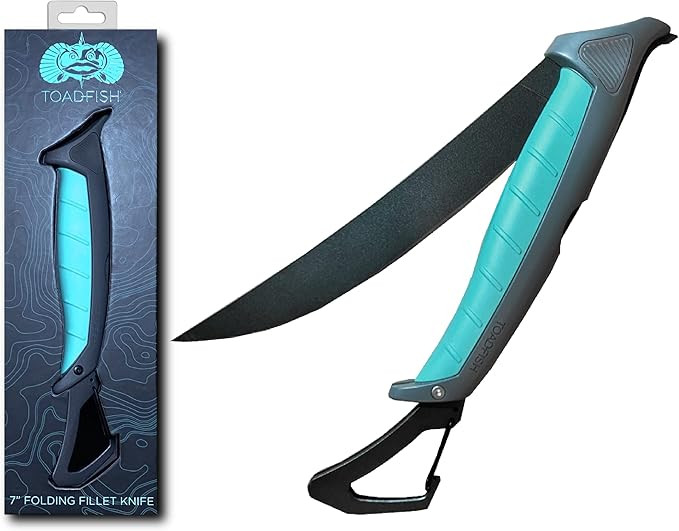 Toadfish Stowaway Folding Filet Knife with Built in Carabiner -7inch | Amazon (US)
