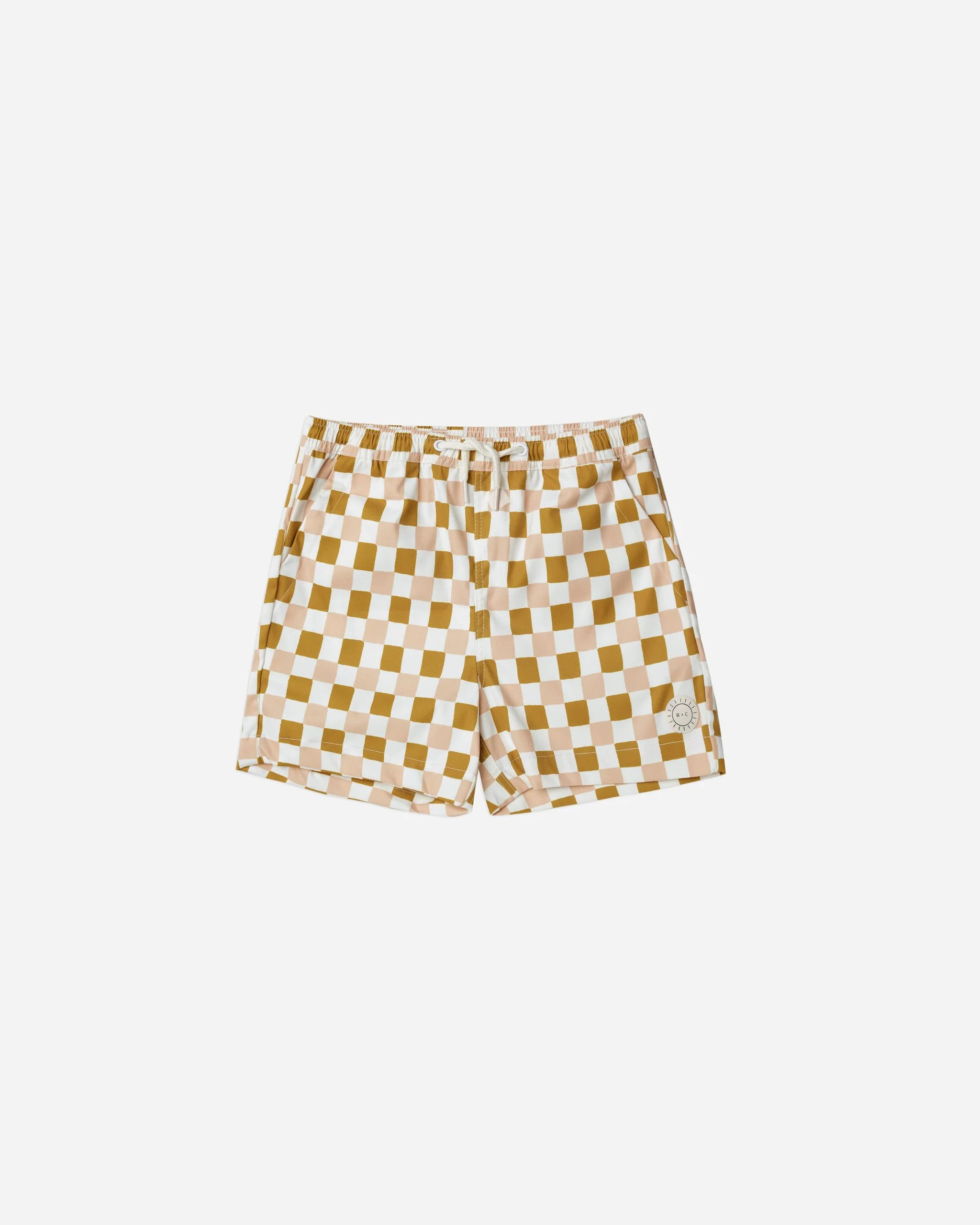 boys boardshort || retro check | Rylee + Cru
