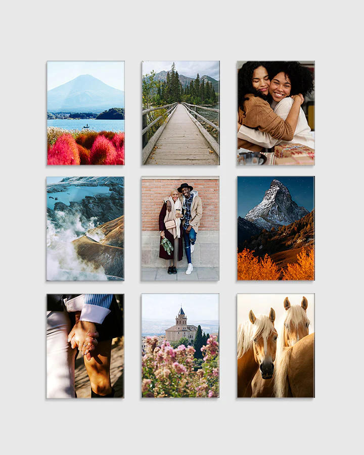 9 X-Small Glass Prints Bundle | Fracture