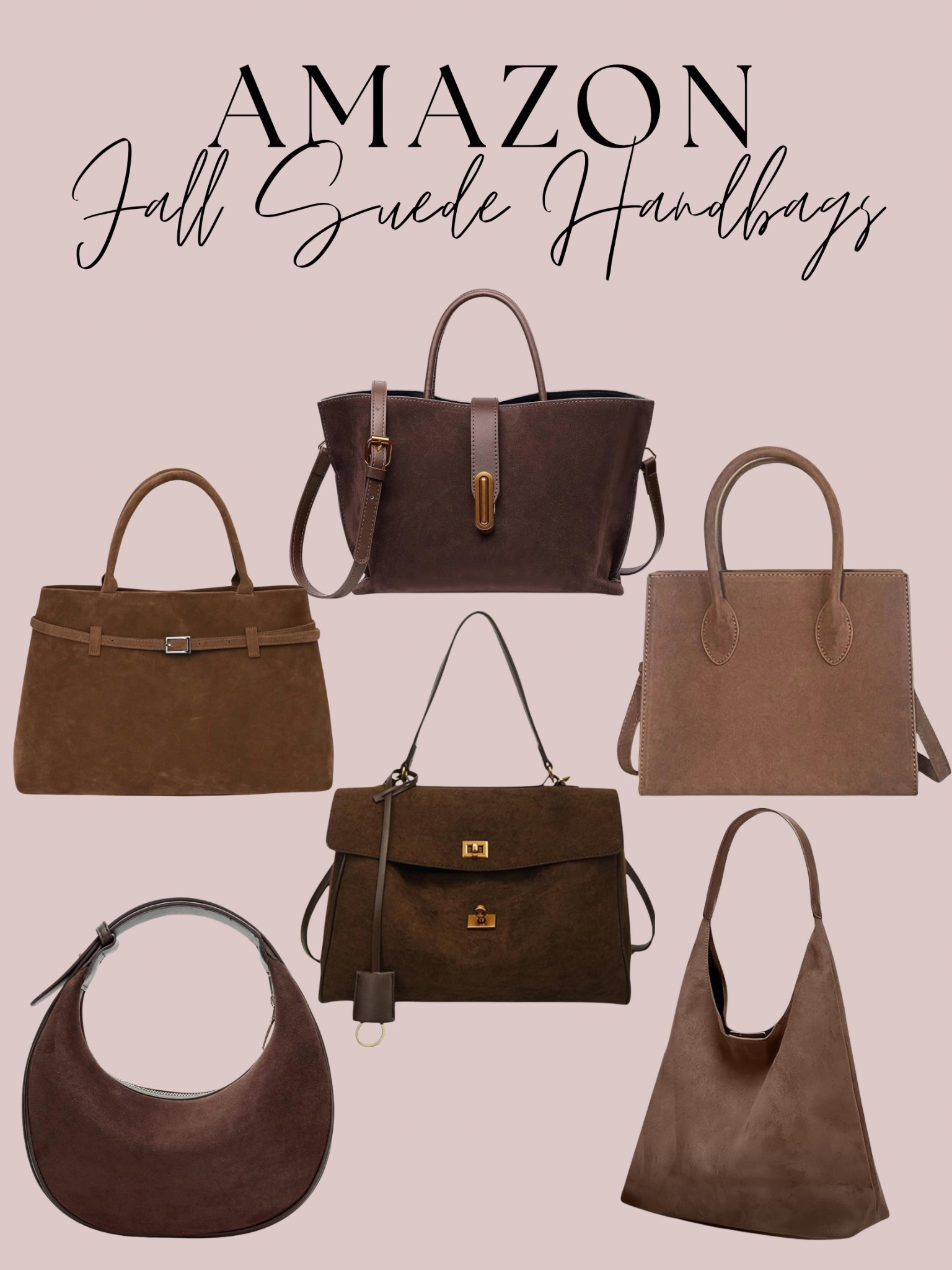 Suede handbags, fall Amazon handbags 

#LTKSeasonal #LTKItBag #LTKFindsUnder50