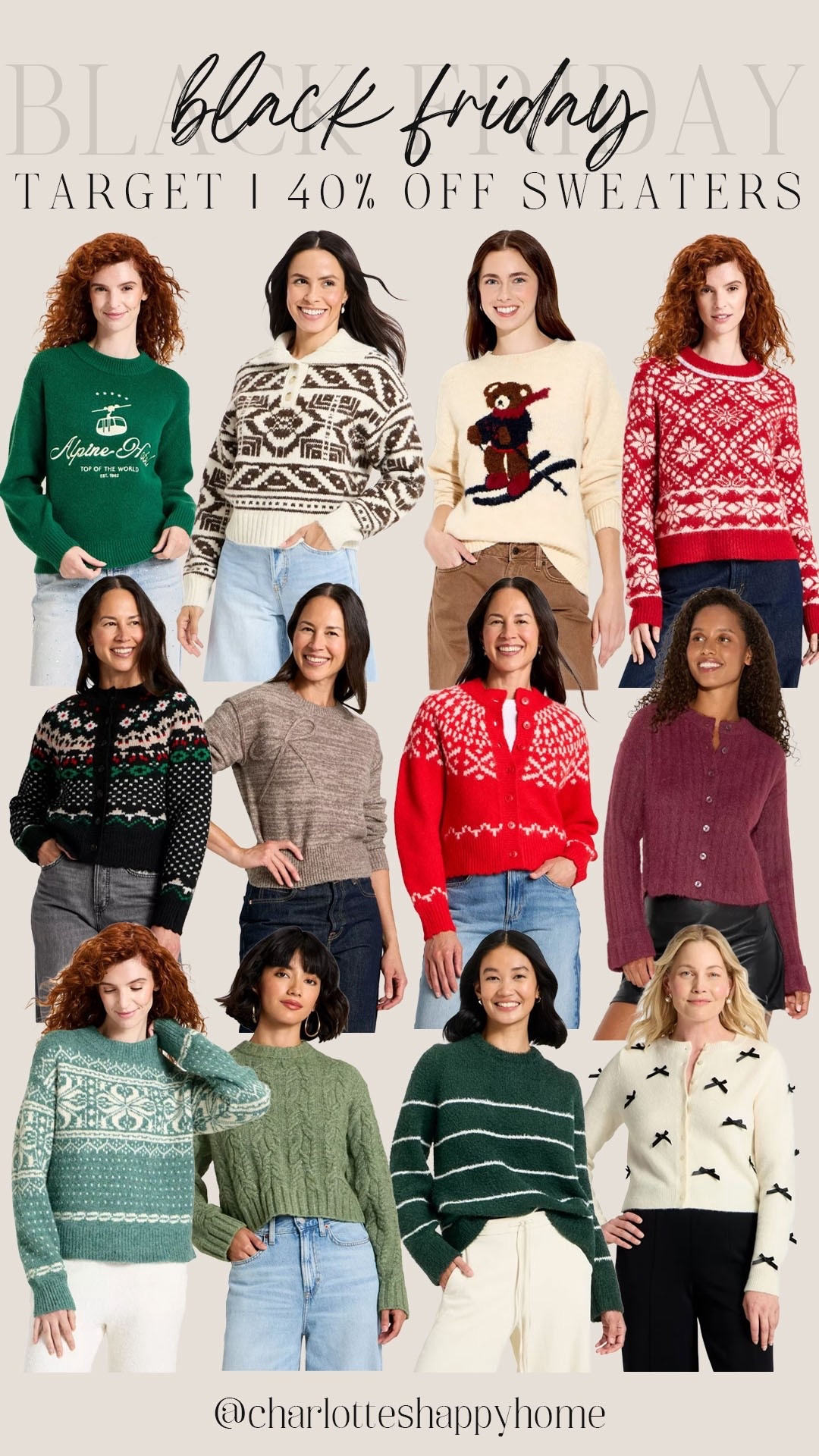 Black Friday deal! 40% off Target sweaters! 

#blackfriday

Target finds. Target holiday sweater. Target fashion. Target deals  


#LTKCyberWeek #LTKFindsUnder50 #LTKSaleAlert