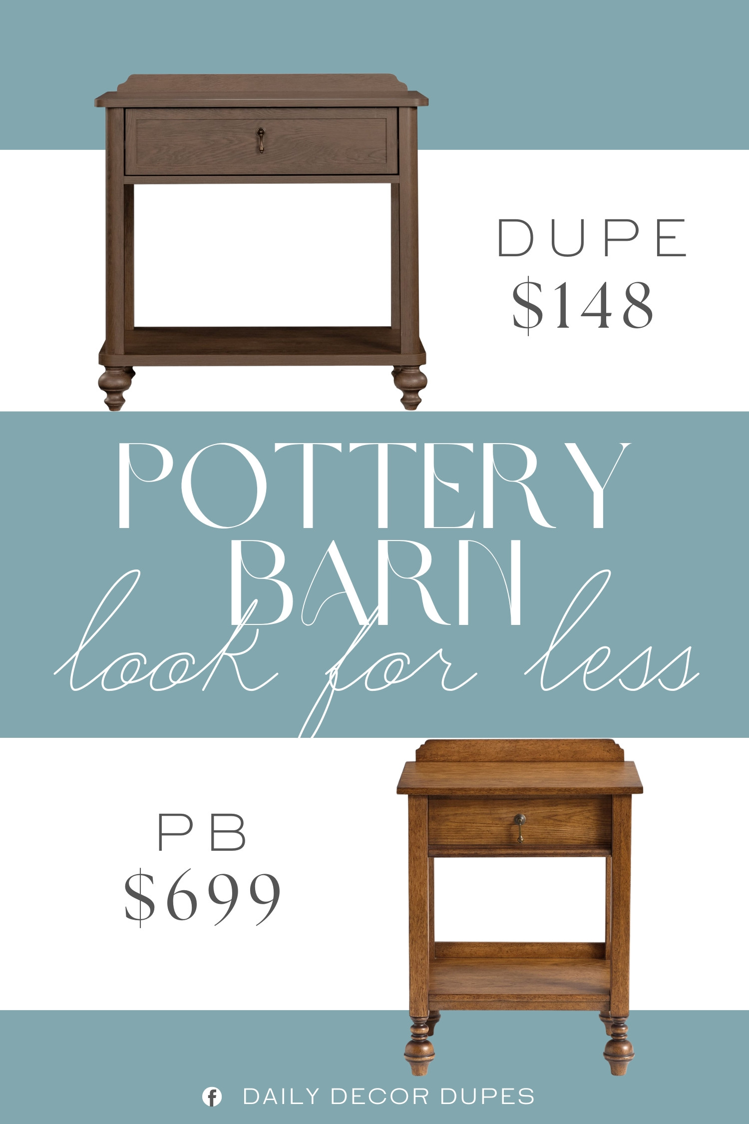 Inspired by Pottery Barn Nightstand. 1 Drawer Nightstand. Bedside Storage Table. Wooden Bedside Table. Contemporary Bedside Table. Solid Wood Nightstand. Modern Bedroom Storage. One-Drawer Bedroom Storage. Mid-Century Modern Nightstand. 

Home more affordable option find copy cat similar look for less budget friendly affordable cheap cheaper beautiful pretty. Clearance sale coupon code discount code promo code luxury lookalike look a like Inspo inspiration inspired by idea ideas Love like these? I share multiple every day in my FB group.
#potterybarninspired #nightstand #bedsidetable #bedroomstorage #woodnightstand #furniturefinds #modernbedroom #bedroominspo  

 #LTKHome