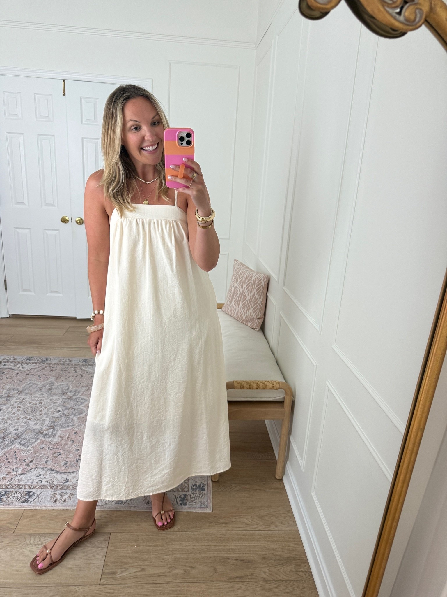 This dress looks so lux! Wearing a med