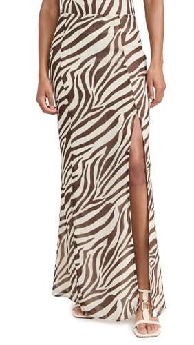 Runaway the Label Women's Belina Maxi Skirt, Zebra Chocolate, Brown, Stripe, Print, XS | Amazon (US)